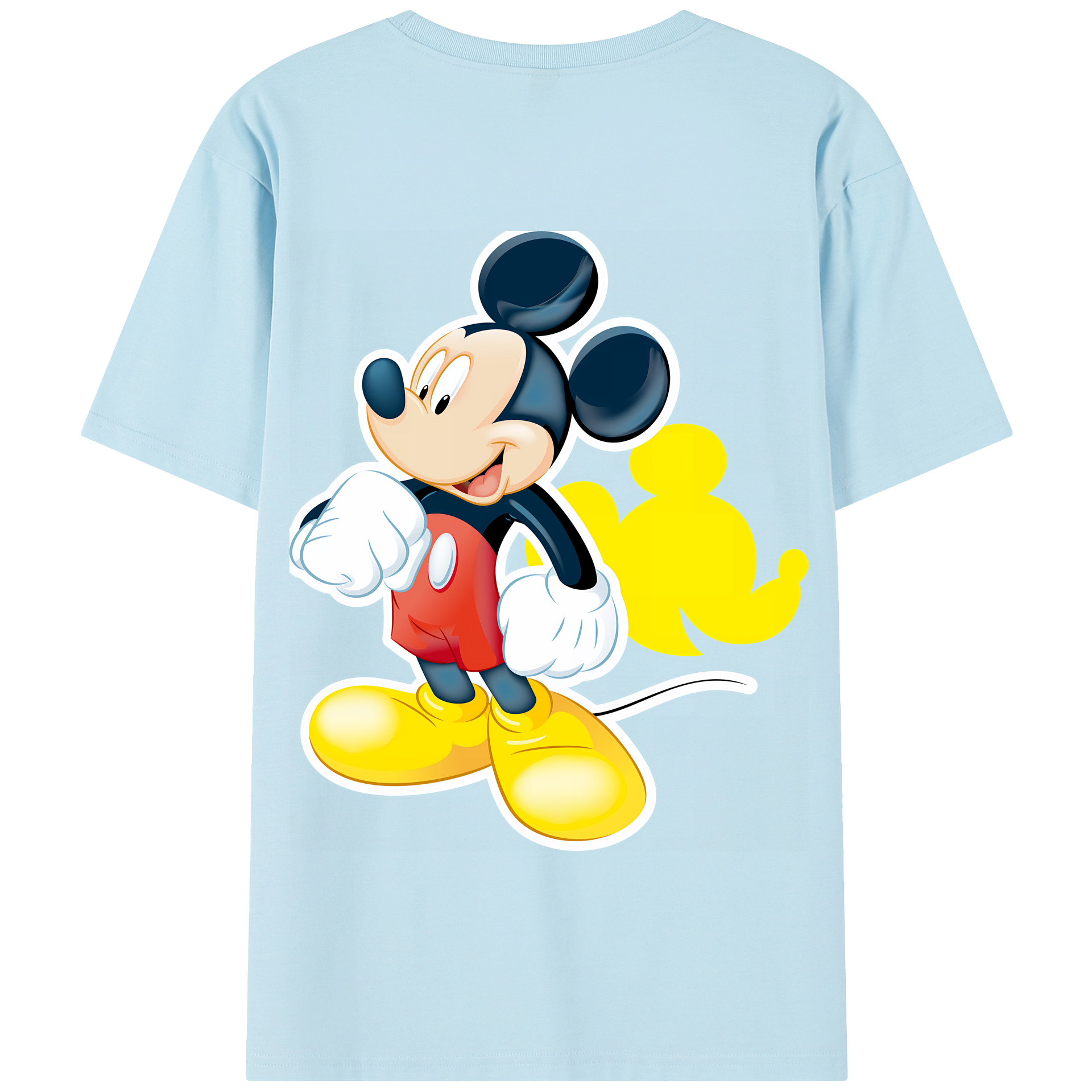 （画像用） ミッキーマウス Mickey Mouse 綿100％半袖Tシャツ（背面プリント）
